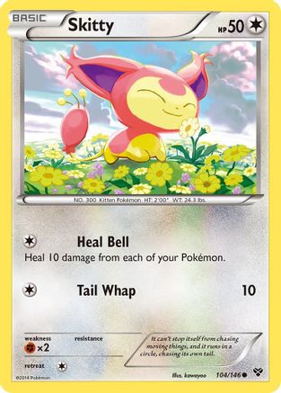 Skitty (104/146) Reverse Holofoil [XY: Base Set] Pokemon Single Pokémon
