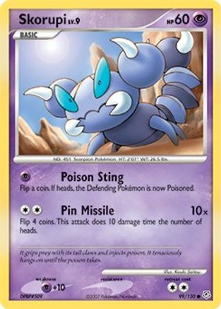Skorupi (/130) Reverse Holofoil [DP: Base Set] Pokemon Single Pokémon