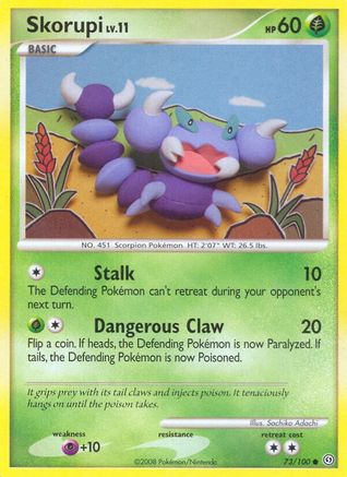 Skorupi (/100) Reverse Holofoil [DP: Stormfront] Pokemon Single Pokémon