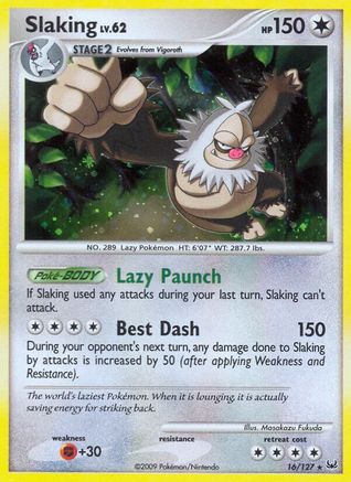 Slaking (/127) Reverse Holofoil [Platinum: Base set] Pokemon Single Pokémon