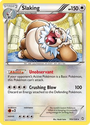 Slaking (/124) Reverse Holofoil [BW: Dragons Exalted] Pokemon Single Pokémon