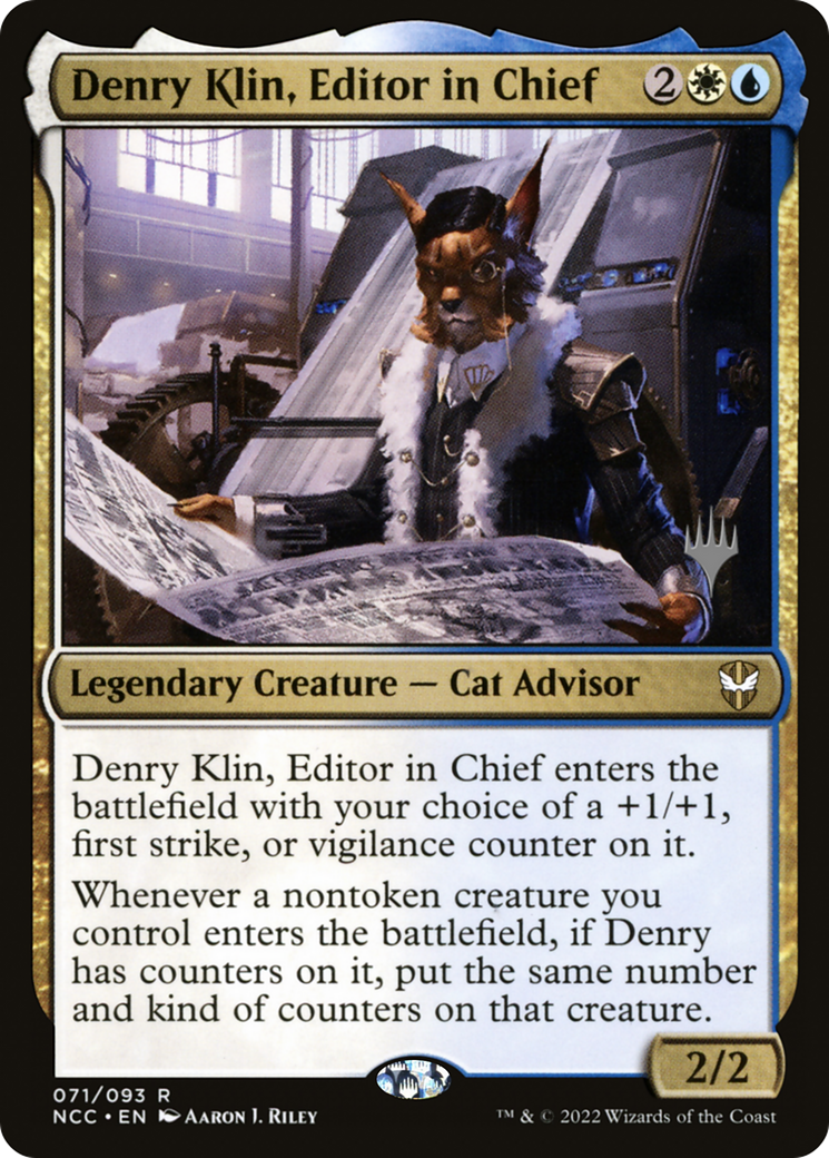 Denry Klin, Editor in Chief (PPSNC-071) [New Capenna Commander Promos] Foil MTG Single Wizards of the Coast