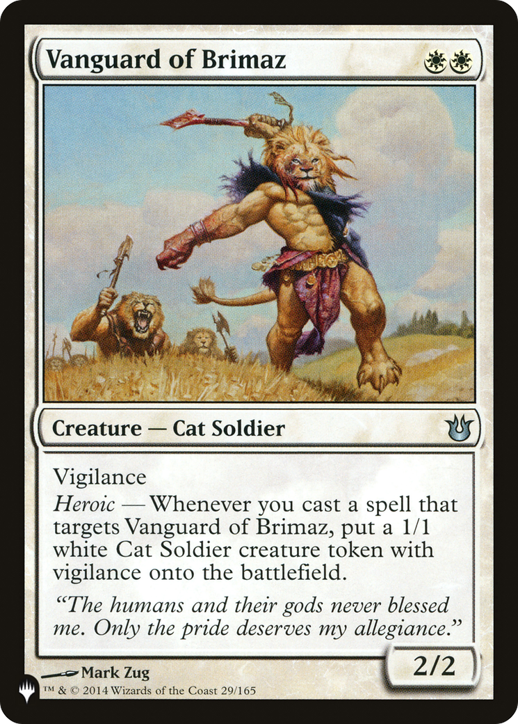 Vanguard of Brimaz (LIST-BNG-29) [Mystery Booster] The List MTG Single Wizards of the Coast