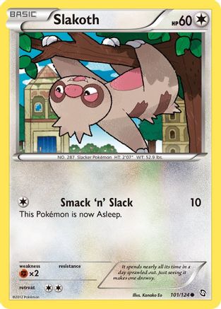 Slakoth 101/124 [BW: Dragons Exalted] Pokemon Single Pokémon