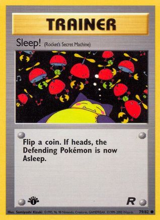 Sleep! (Rocket's Secret Machine) (79/82) 1st Edition [Vintage: Team Rocket] Pokemon Single Pokémon