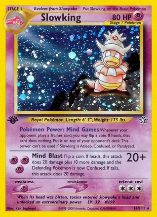 Slowking (14/111) 1st Edition Holofoil [Vintage: Neo Genesis] Pokemon Single Pokémon