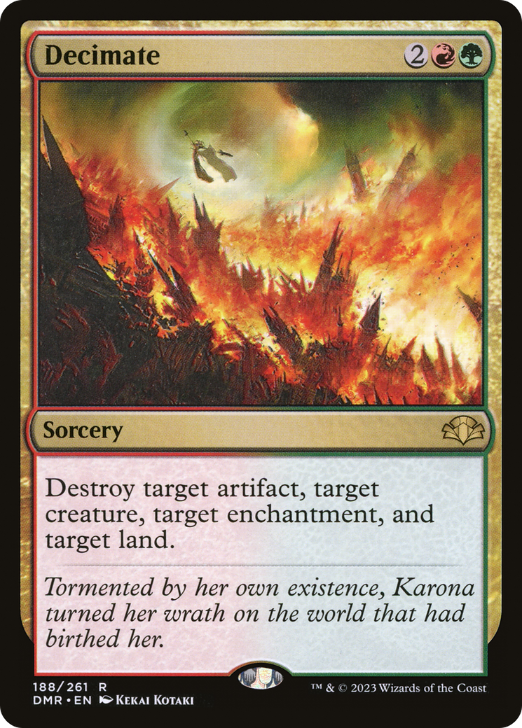 Decimate (DMR-188) [Dominaria Remastered] Foil MTG Single Wizards of the Coast