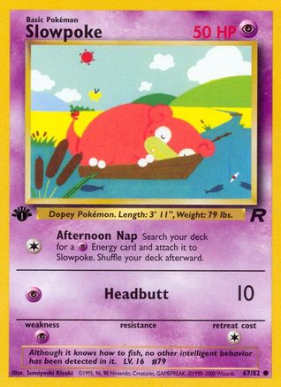 Slowpoke (67/82) 1st Edition [Vintage: Team Rocket] Pokemon Single Pokémon