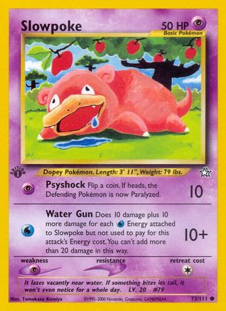 Slowpoke (73/111) 1st Edition [Vintage: Neo Genesis] Pokemon Single Pokémon