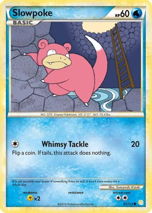 Slowpoke (81/123) Reverse Holofoil [HGSS: Base Set] Pokemon Single Pokémon