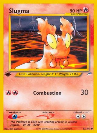 Slugma (82/105) 1st Edition [Vintage: Neo Destiny] Pokemon Single Pokémon