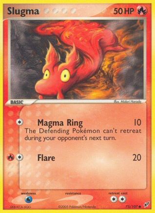 Slugma - 075/107 (/107) Reverse Holofoil [EX: Deoxys] Pokemon Single Pokémon