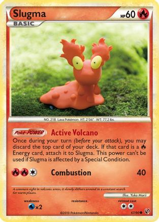 Slugma (67/90) [HGSS: Undaunted] Pokemon Single Pokémon