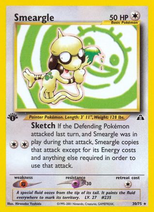 Smeargle (30/75) 1st Edition [Vintage: Neo Discovery] Pokemon Single Pokémon