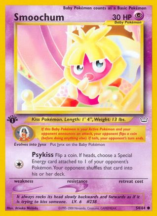 Smoochum (54/64) 1st Edition [Vintage: Neo Revelation] Pokemon Single Pokémon