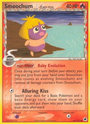 Smoochum (Delta Species) (64/101) [EX: Dragon Frontiers] Pokemon Single Pokémon