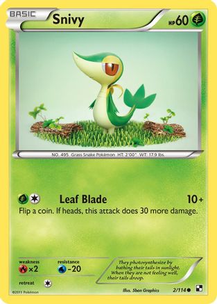 Snivy (2) (2/114) - [BW: Base Set] Pokemon Single Pokémon