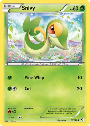 Snivy (/149) Reverse Holofoil [BW: Boundaries Crossed] Pokemon Single Pokémon