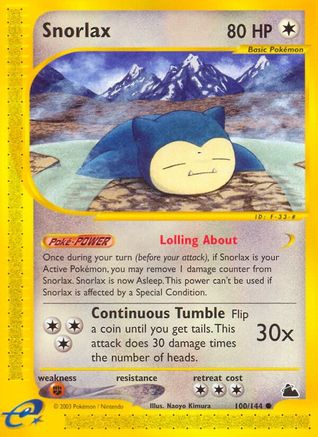 Snorlax 100/144 Reverse Holofoil [Vintage: Skyridge] Pokemon Single Pokémon