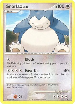 Snorlax (37/130) Reverse Holofoil [DP: Base Set] Pokemon Single Pokémon