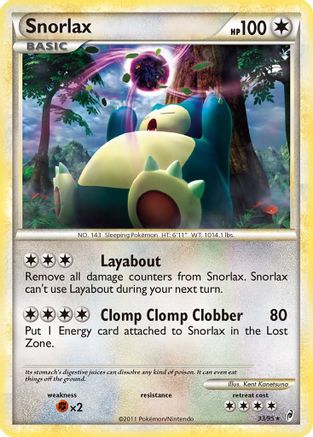 Snorlax (33/95) Reverse Holofoil [HGSS: Call of Legends] Pokemon Single Pokémon