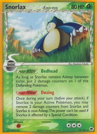 Snorlax (Delta Species) (/101) Reverse Holofoil [EX: Dragon Frontiers] Pokemon Single Pokémon