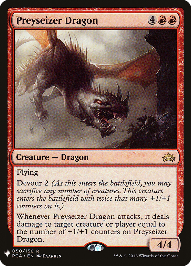 Preyseizer Dragon (LIST-PCA-50) [Mystery Booster] The List MTG Single Wizards of the Coast