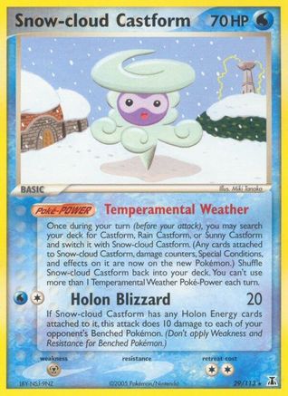 Snow-cloud Castform (29/113) [EX: Delta Species] Pokemon Single Pokémon