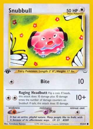 Snubbull (55/64) 1st Edition [Vintage: Neo Revelation] Pokemon Single Pokémon