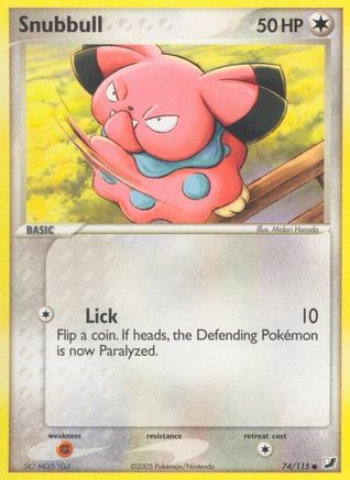 Snubbull (74/115) [EX: Unseen Forces] Pokemon Single Pokémon