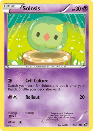 Solosis (55/114) Reverse Holofoil [BW: Base Set] Pokemon Single Pokémon