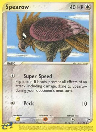 Spearow (81/100) Reverse Holofoil [EX: Sandstorm] Pokemon Single Pokémon