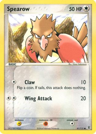Spearow (/112) Reverse Holofoil [EX: FireRed & LeafGreen] Pokemon Single Pokémon