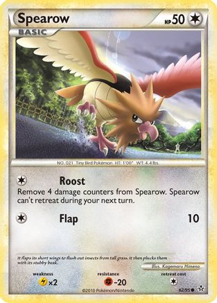 Spearow (/95) Reverse Holofoil [HGSS: Unleashed] Pokemon Single Pokémon