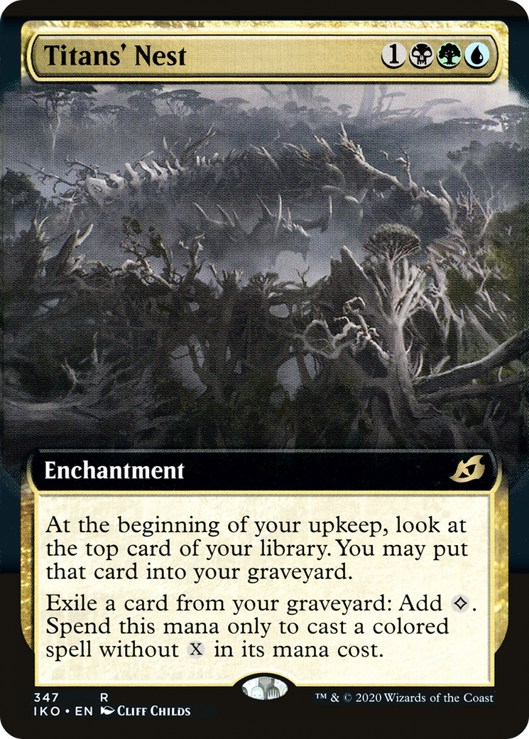 Titans' Nest (IKO-347) [Ikoria: Lair of Behemoths] (Extended Art) Foil MTG Single Wizards of the Coast