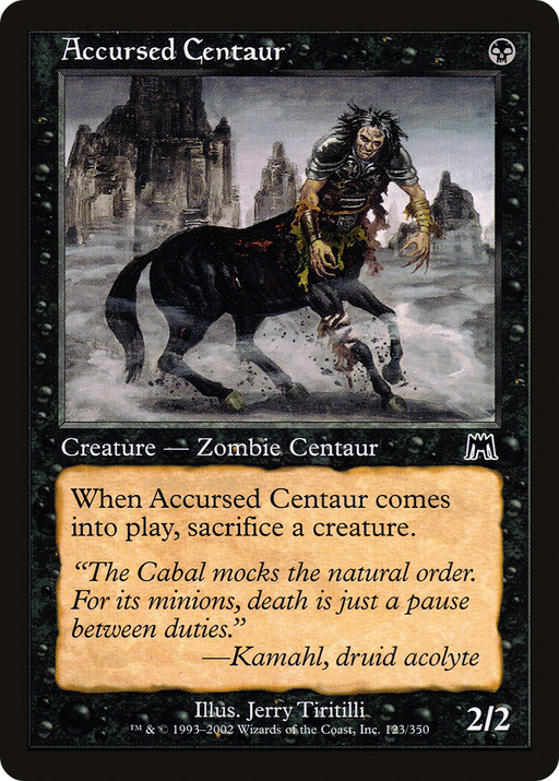 Accursed Centaur [Onslaught] MTG Single Magic: The Gathering