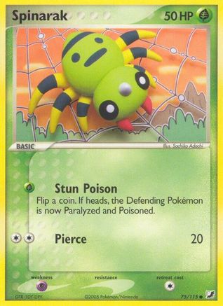 Spinarak (75/115) Reverse Holofoil [EX: Unseen Forces] Pokemon Single Pokémon