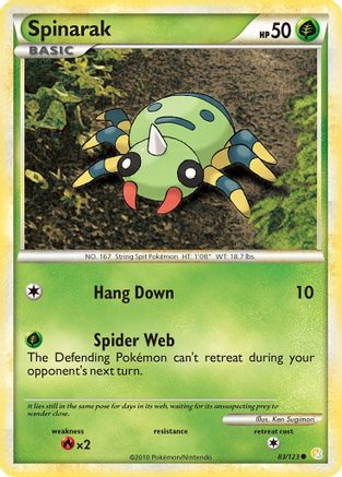 Spinarak (83/123) Reverse Holofoil [HGSS: Base Set] Pokemon Single Pokémon