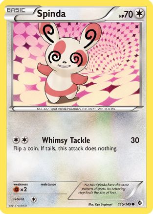 Spinda 115/149 [BW: Boundaries Crossed] Pokemon Single Pokémon