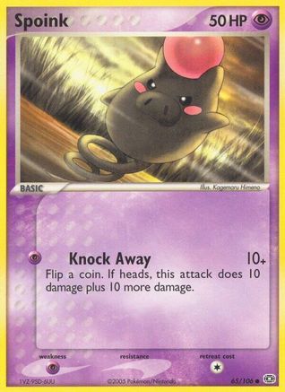 Spoink - 065/106 (/106) Reverse Holofoil [EX: Emerald] Pokemon Single Pokémon