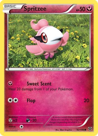 Spritzee (92/146) Reverse Holofoil [XY: Base Set] Pokemon Single Pokémon