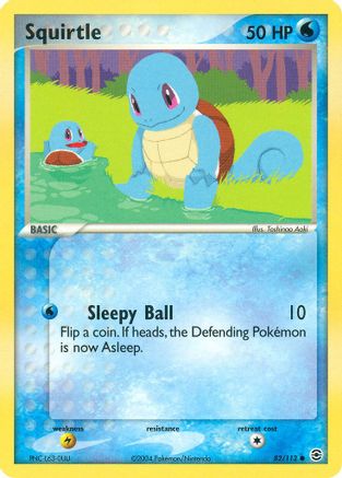 Squirtle - 082/112 (82/112) Reverse Holofoil [EX: FireRed & LeafGreen] Pokemon Single Pokémon