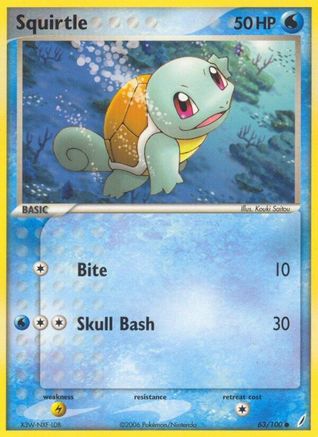 Squirtle - 063/100 (63/100) Reverse Holofoil [EX: Crystal Guardians] Pokemon Single Pokémon