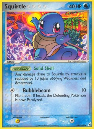 Squirtle - 064/100 (64/100) [EX: Crystal Guardians] Pokemon Single Pokémon