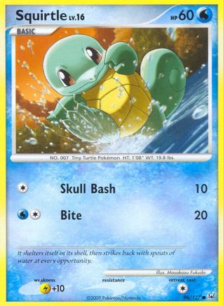 Squirtle (96/127) Reverse Holofoil [Platinum: Base set] Pokemon Single Pokémon