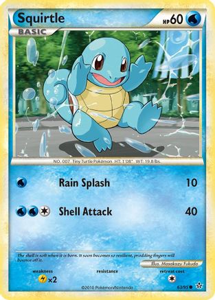 Squirtle (63/95) Reverse Holofoil [HGSS: Unleashed] Pokemon Single Pokémon