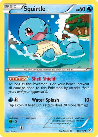 Squirtle (29/149) Reverse Holofoil [BW: Boundaries Crossed] Pokemon Single Pokémon