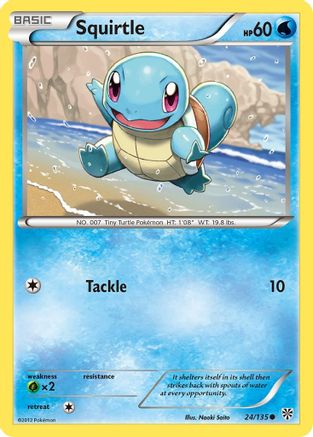 Squirtle (24/135) Reverse Holofoil [BW: Plasma Storm] Pokemon Single Pokémon