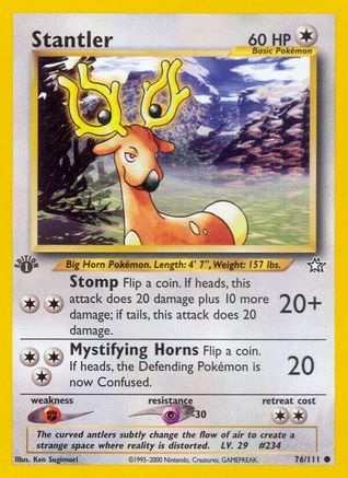 Stantler (76/111) 1st Edition [Vintage: Neo Genesis] Pokemon Single Pokémon