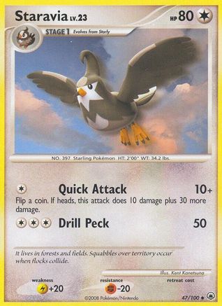 Staravia (/100) Reverse Holofoil [DP: Majestic Dawn] Pokemon Single Pokémon